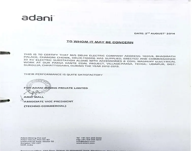 Performance Certificate